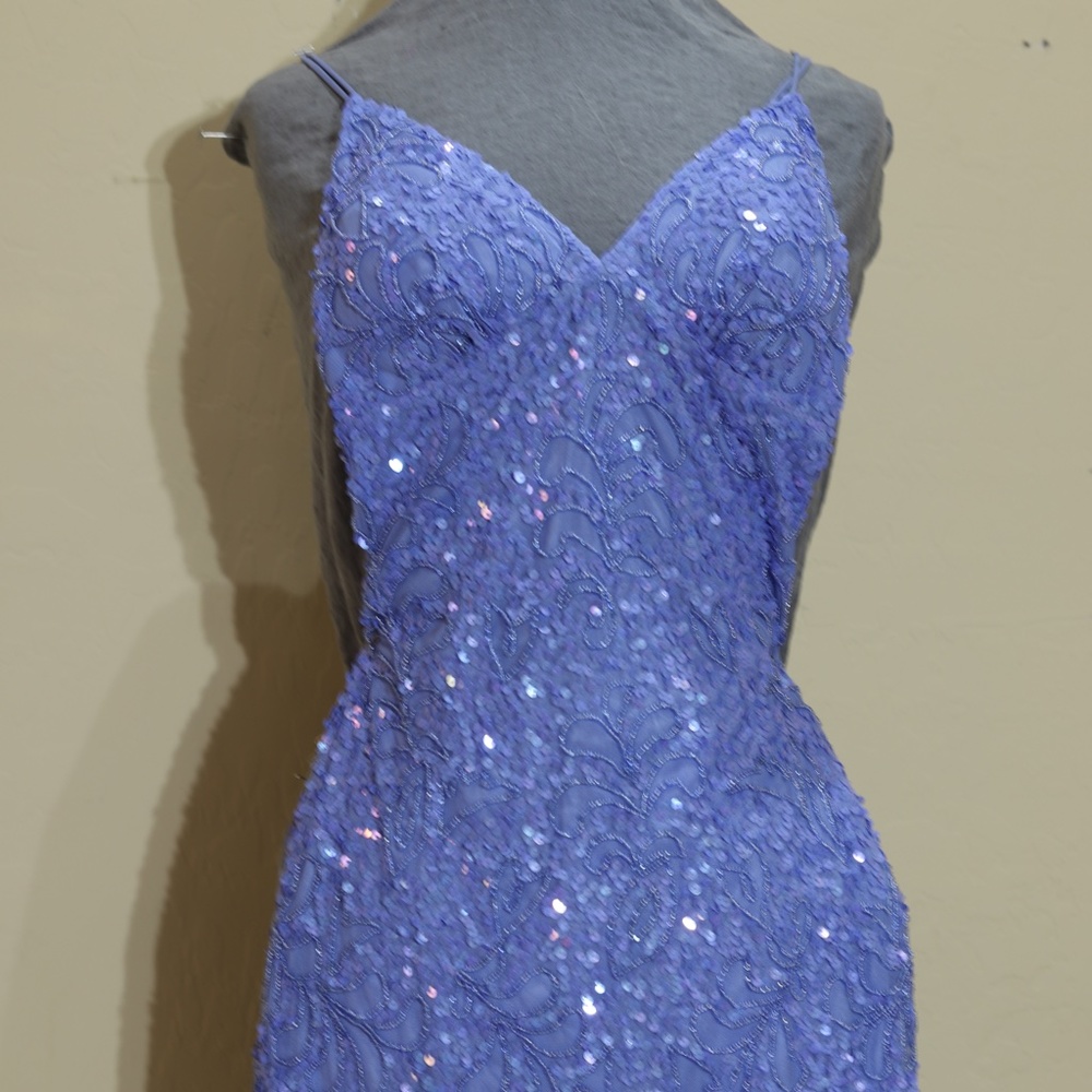 SCALA short lace up scroll design size 0 in periwinkle